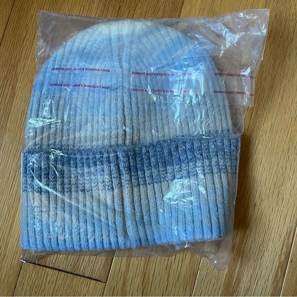 Aqua Ribbed Ombre Knit Beanie - 100% Exclusive